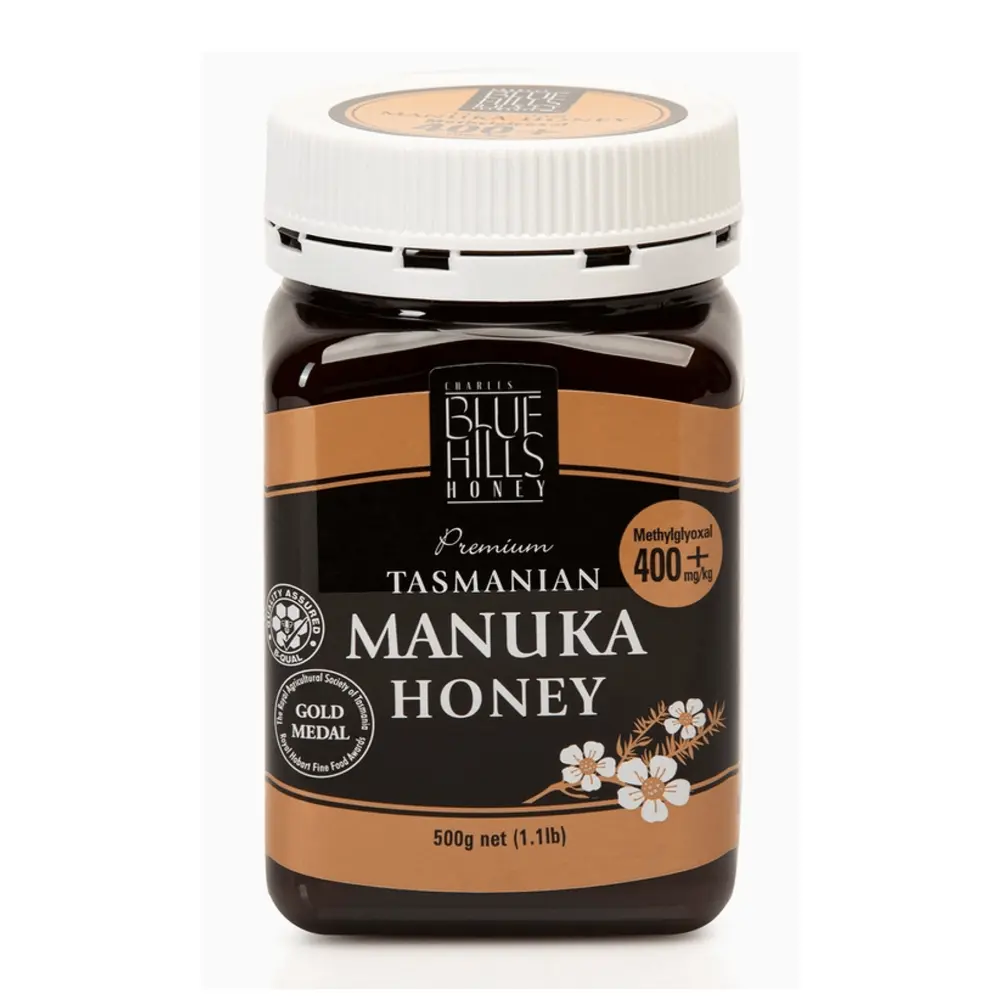Mật Ong Manuka, Premium Tasmanian Manuka Honey, MGO 400+, 1.1 lb (500g) - BLUE HILLS HONEY