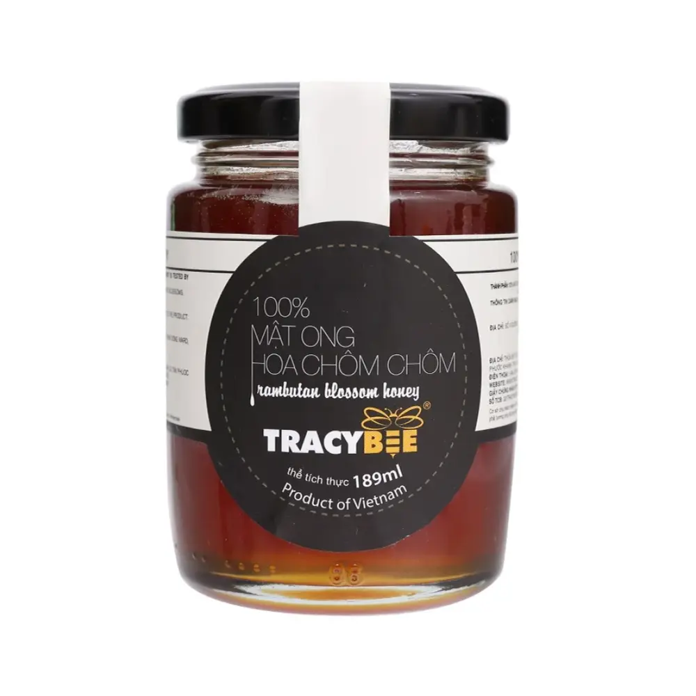 100% Mật Ong Hoa Hoa Chôm Chôm, Rambutan Blossom Honey (189ml) - TRACYBEE