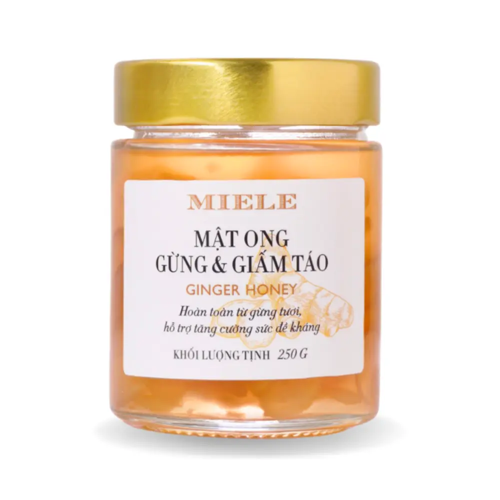 Mật Ong Gừng & Giấm Táo, Ginger Honey with Apple Cider Vinegar (250g) - MIELE
