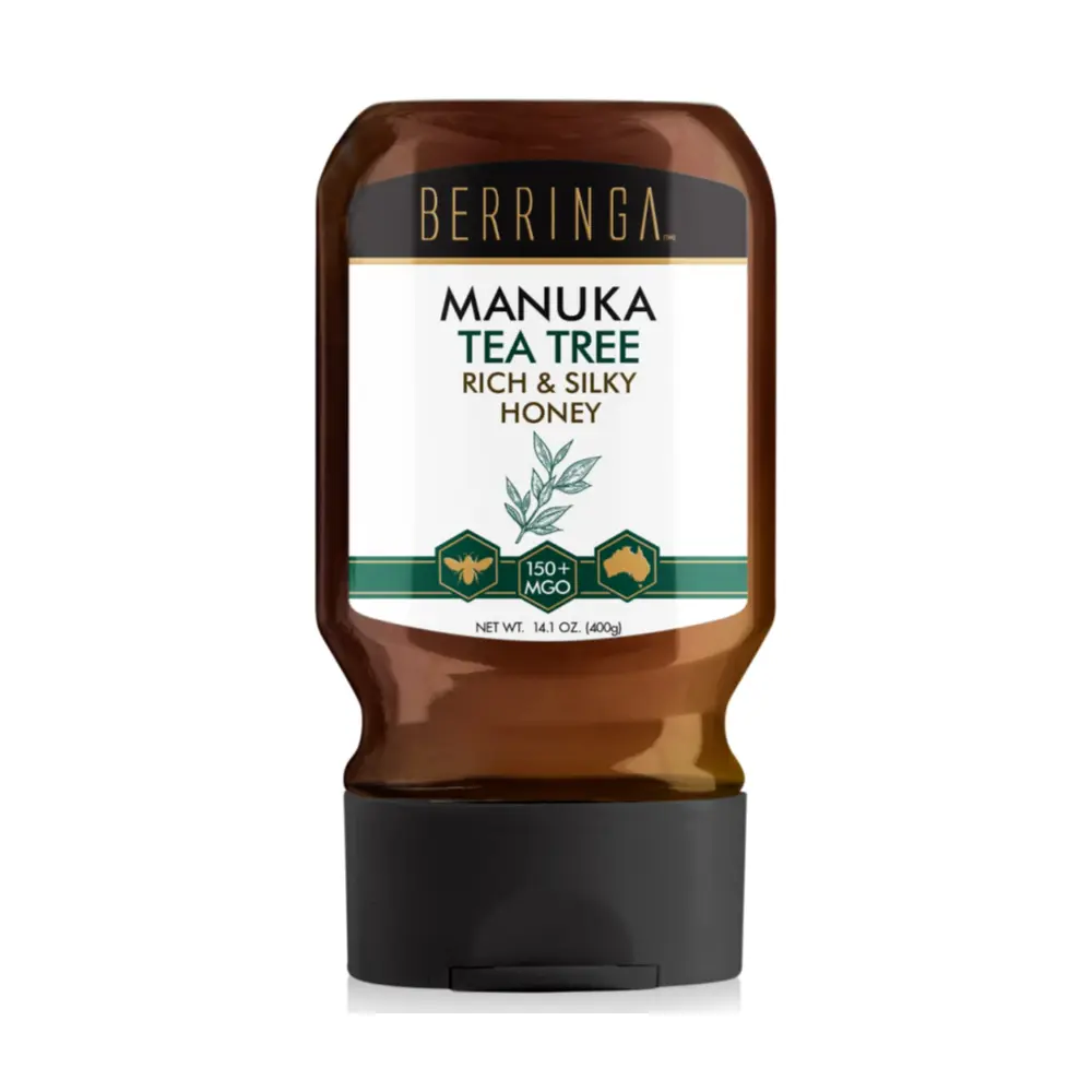Mật Ong Manuka Tràm Trà, Manuka Tea Tree Honey, 150+ MGO, 14.1 oz (400g) - BERRINGA