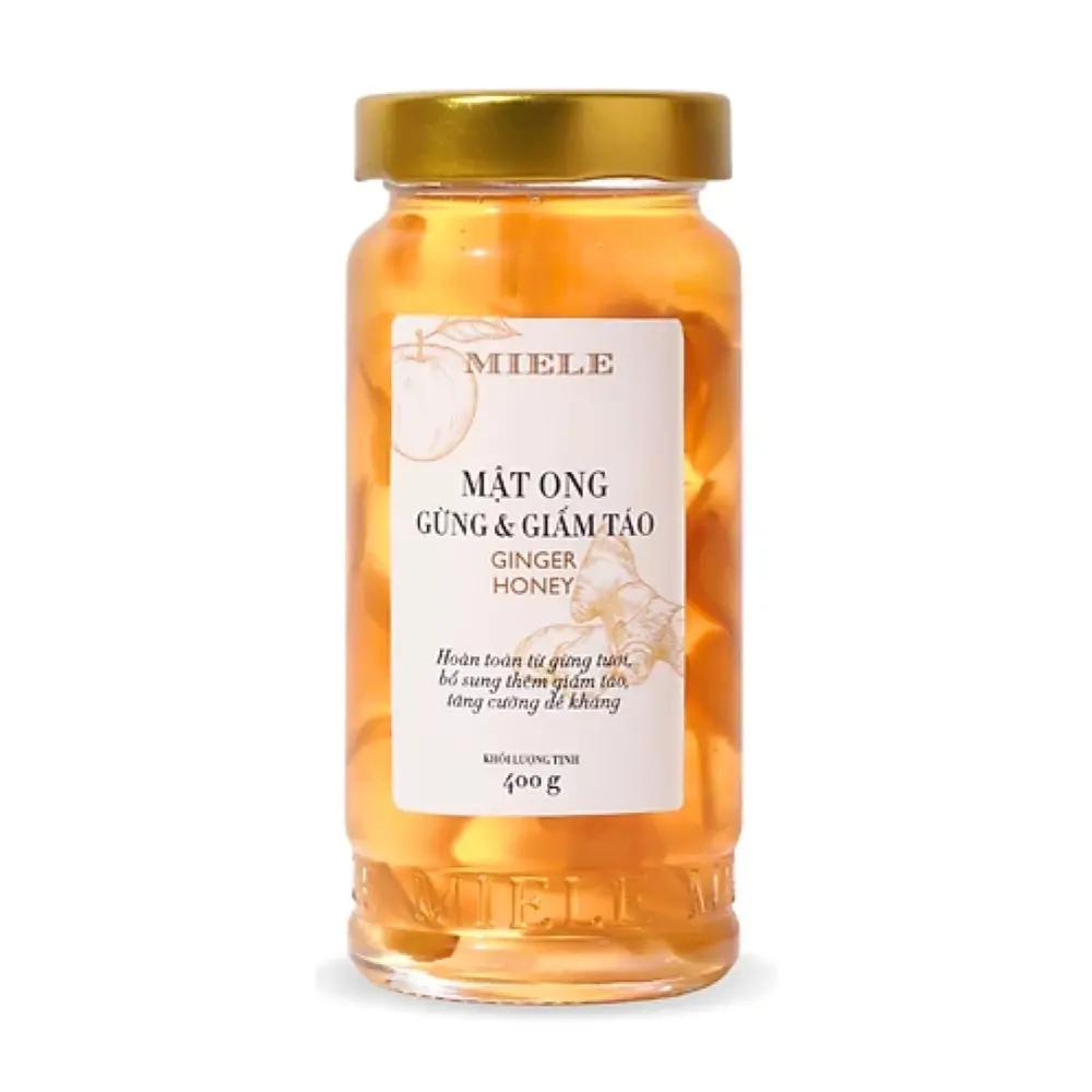 Mật Ong Gừng & Giấm Táo, Ginger Honey with Apple Cider Vinegar (400g) - MIELE