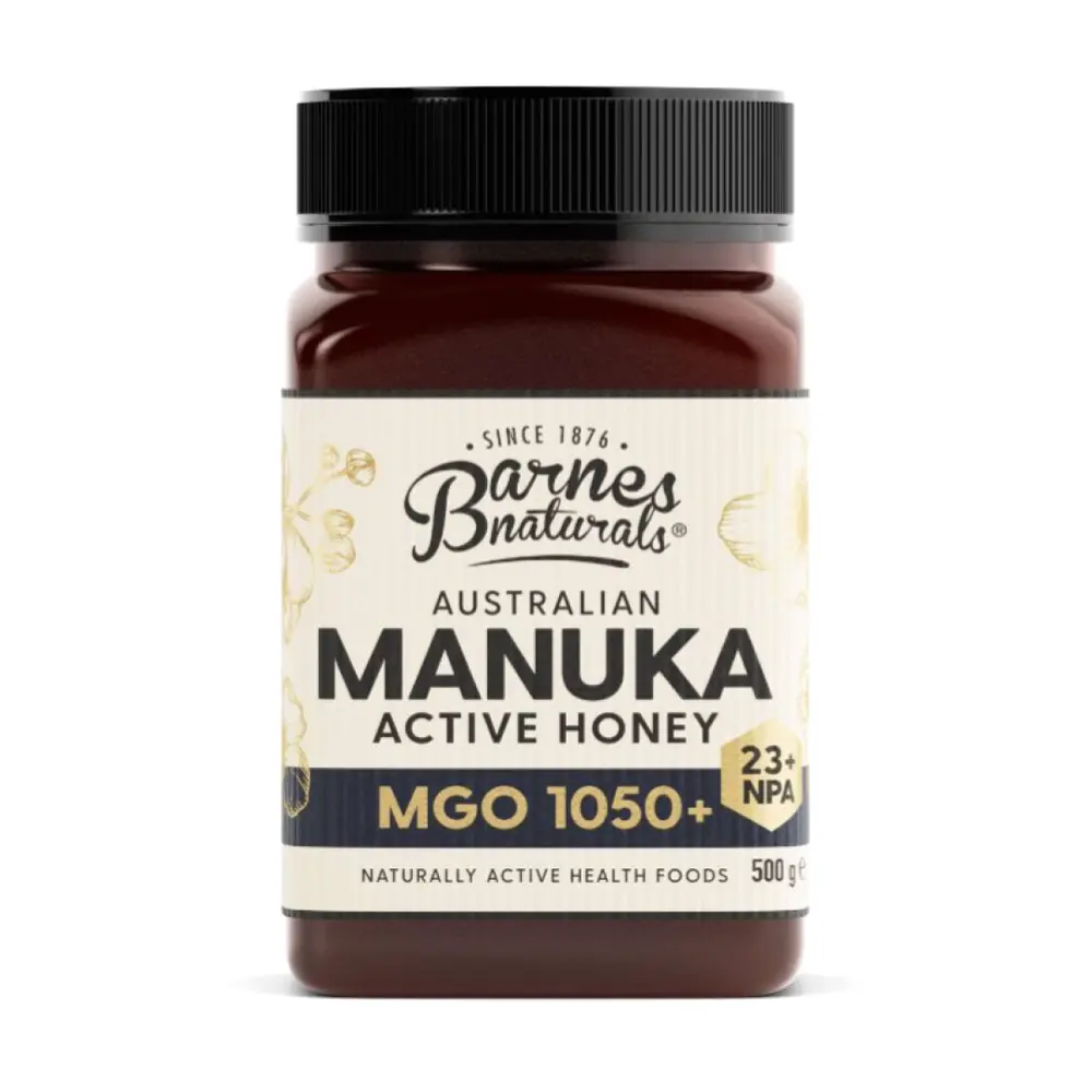 Mật Ong Manuka, Australian Manuka Active Honey, MGO 1050+ (500g) - BARNES NATURALS