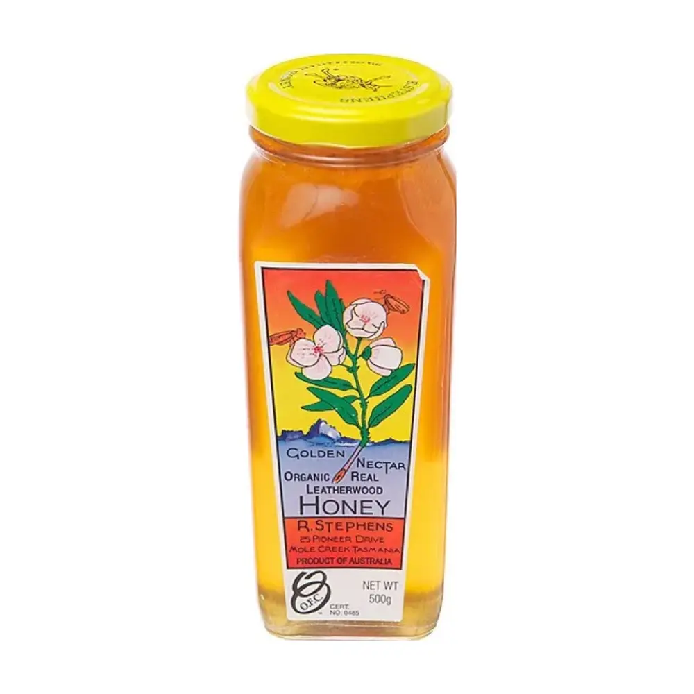 Mật Ong Hữu Cơ, Golden Nectar Organic Real Leatherwood Honey (500g) - R. STEPHENS