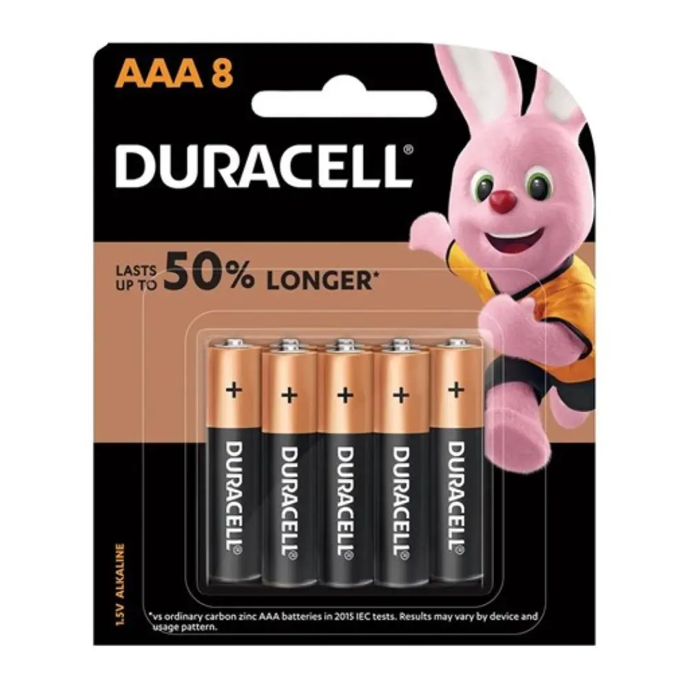 Pin AAA, 50% Longer Lasting AAA Battery, 1.5V Alkaline, 8 Cục - DURACELL