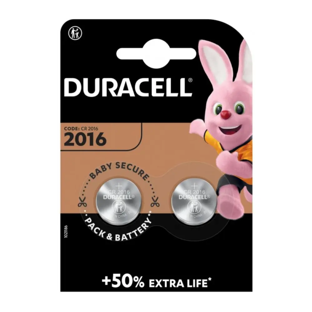 Pin Đồng Xu CR2016, CR2016 Battery, 3V Lithium, 2 Viên - DURACELL