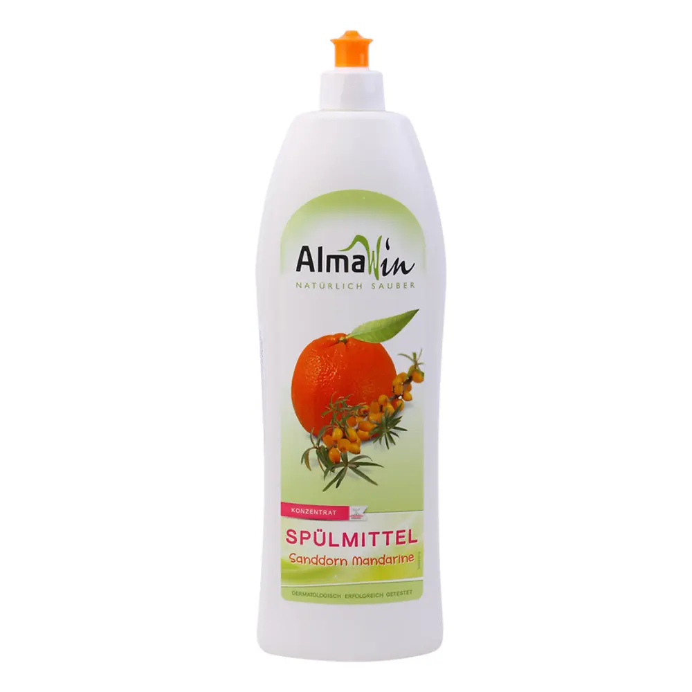 Nước Rửa Chén Hương Quýt Hữu Cơ, Diswashing Liquid, Spulmittel, Sanddorn Mandarine (1L) - ALMAWIN