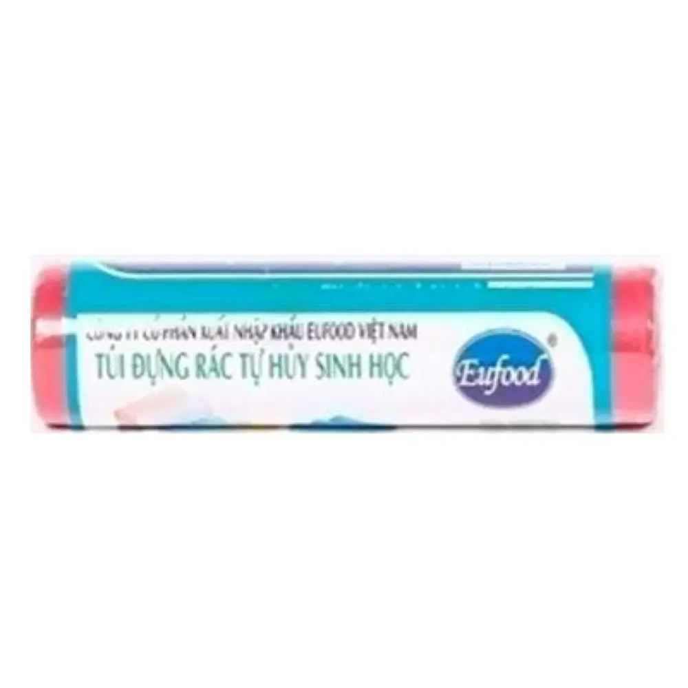 Túi Rác Tự Hủy Sinh Học, Biodegradable Garbage Bags, Red, 25 Túi (44 x 56cm) - EUFOOD