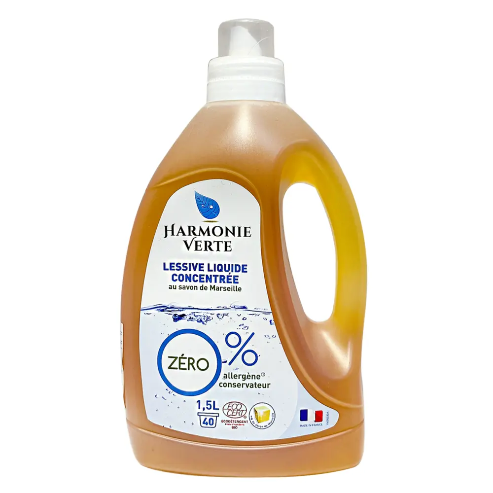 Nước Giặt Sinh Học, Concentrated Laundry Detergent, Lessive Liquide Concentrée (1.5L) - HARMONIE VERTE