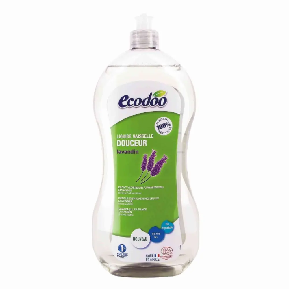 Nước Rửa Chén Sinh Học Hoa Oải Hương, Liquide Vaisselle Douceur, Lavandin (1L) - ECODOO