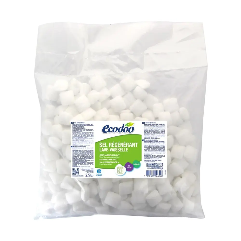 Muối Cho Máy Rửa Chén, Regenerating Salt for Dishwashers (2.5kg) - ECODOO
