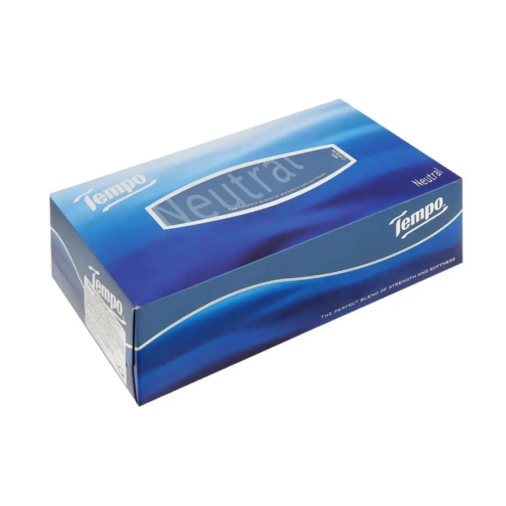 Khăn Giấy Hộp 4 Lớp Không Mùi, Tissue Box, Neutral, 90 Tờ (160 x 195mm) - TEMPO