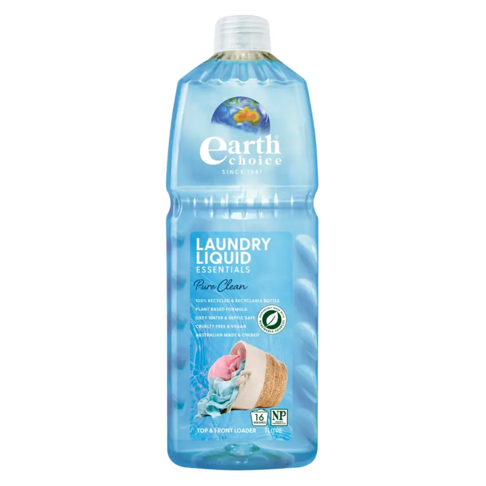 Nước Giặt, Laundry Liquid, Top & Front Loader, Pure Clean (1L) - EARTH CHOICE