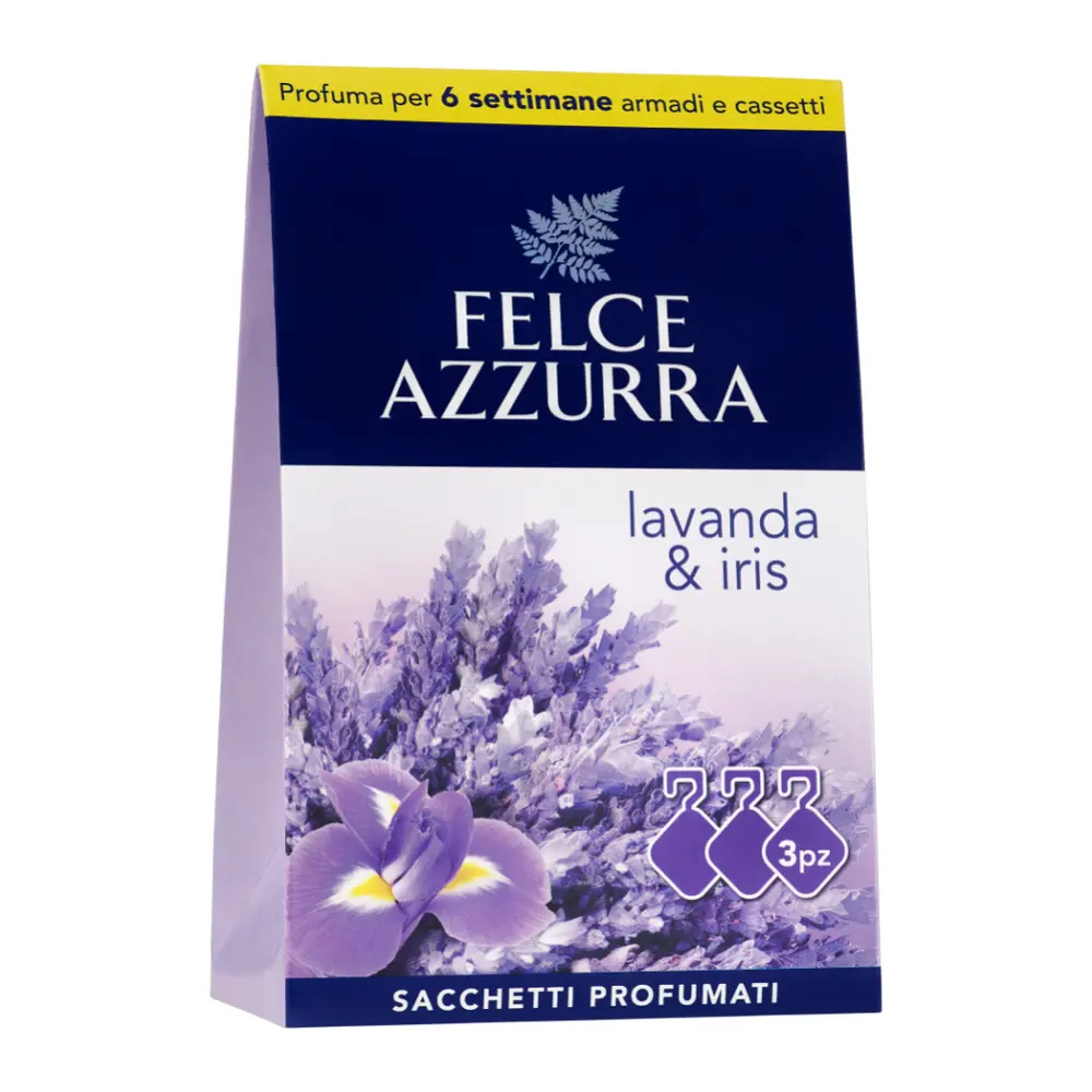 Túi Thơm Treo Phòng Oải Hương & Diên Vĩ, Scented Fragrance Sachet, Lavanda & Iris, 3 Túi (36g) - FELCE AZZURRA