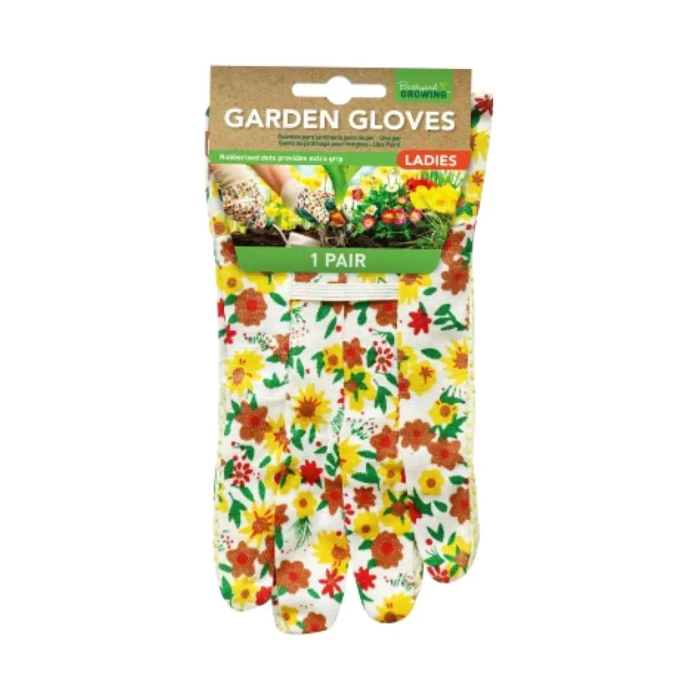 Găng Tay Làm Vườn Họa Tiết, Garden Gloves with Grip, 1 Đôi - UNCLE BILLS