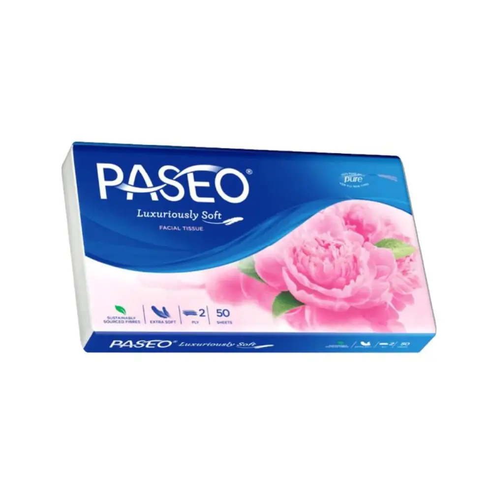 Khăn Giấy Du Lịch 2 Lớp, Facial Tissue, 50 Tờ (18 x 21cm) - PASEO