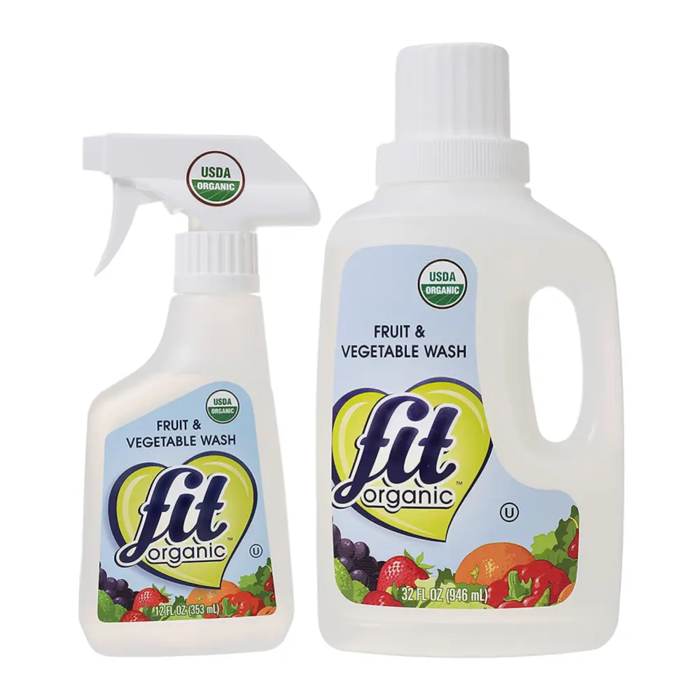 Nước Ngâm Rửa Rau Củ Quả Hữu Cơ, Fruit & Vegetable Wash, 32 fl oz (946ml) - FIT ORGANIC