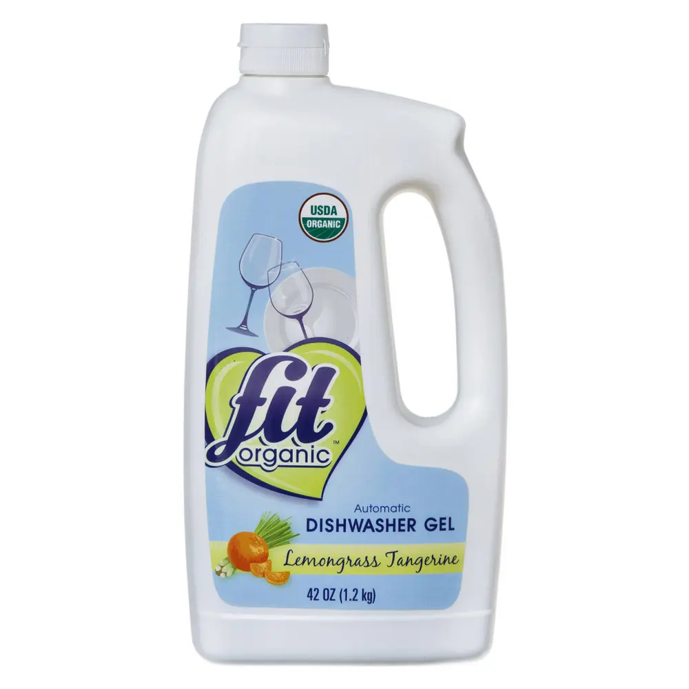 Nước Rửa Chén Dành Cho Máy Hữu Cơ, Automatic Dishwasher Gel, Lemongrass Tangerine, 42 oz (1.19kg) - FIT ORGANIC