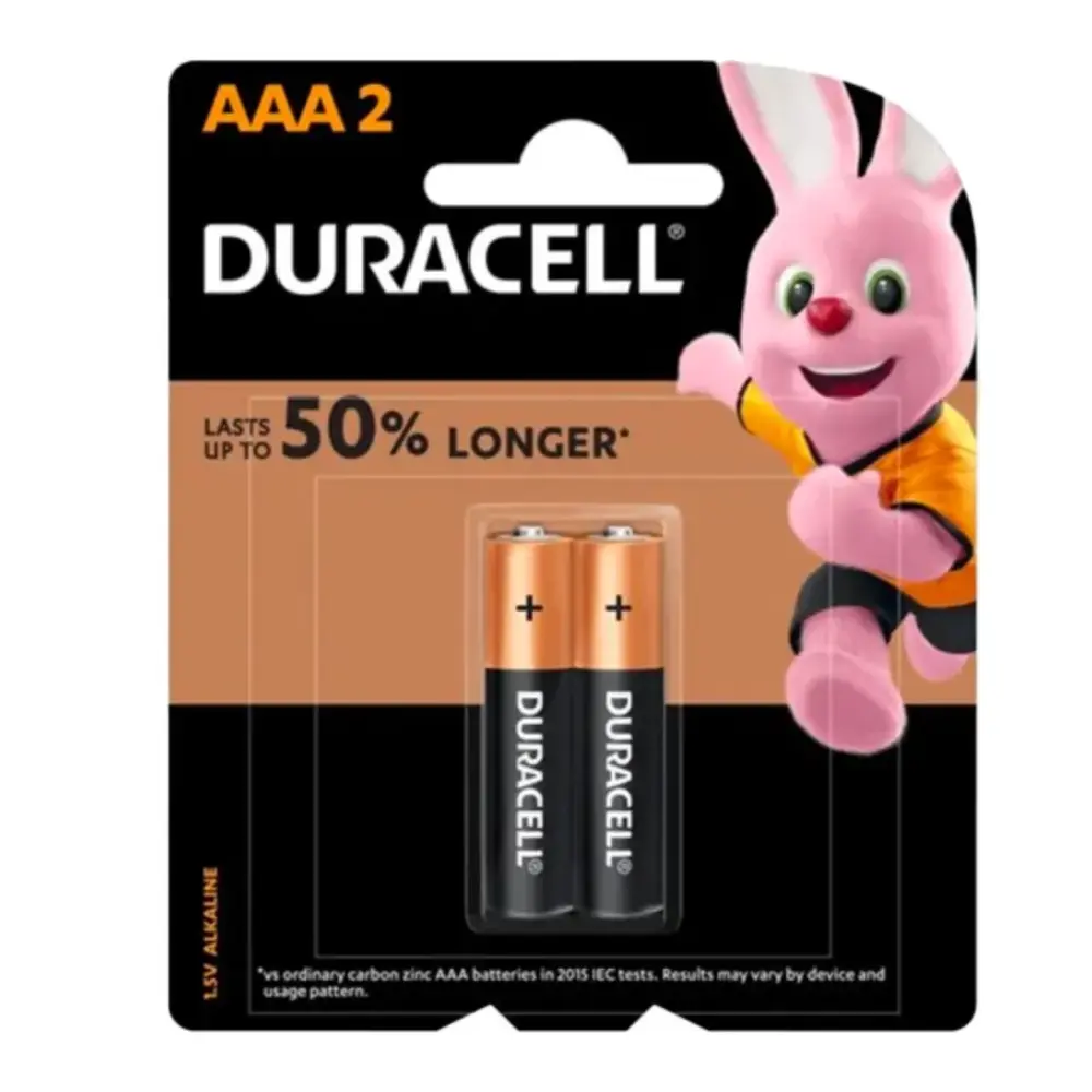 Pin AAA, 50% Longer Lasting AAA Battery, 1.5V Alkaline, 2 Cục - DURACELL