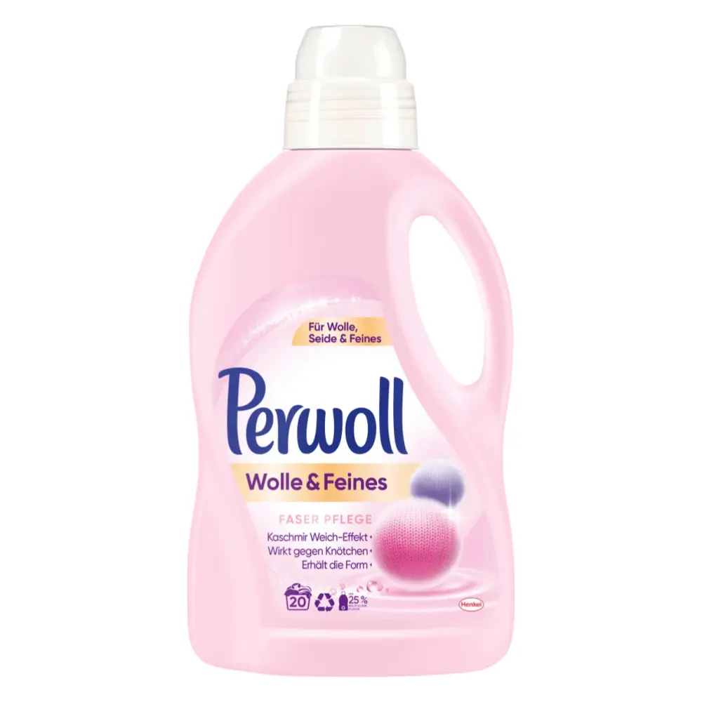 Nước Giặt Cho Vải Len, Wolle & Feines, Faser Pflege, 20 Lần Giặt (1.5L) - PERWOLL