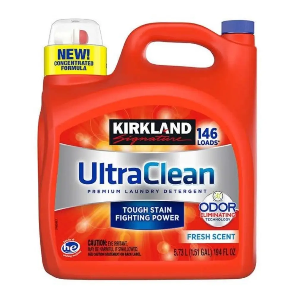 Nước Giặt Tẩy Trắng, Ultra Clean, Premium Laundry Detergent, Fresh Scent, 146 Lần Giặt, 194 fl oz (5.73L) - KIRKLAND