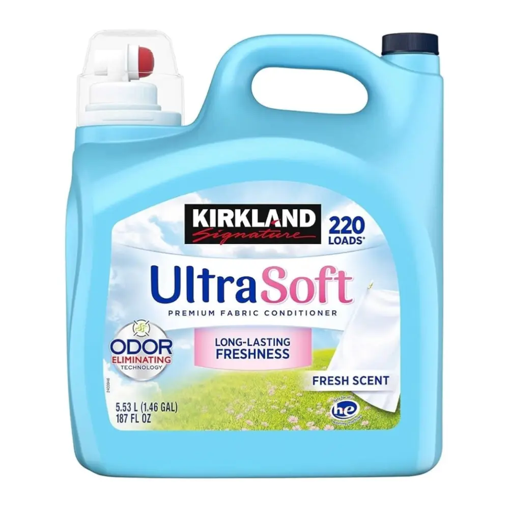 Nước Xả Làm Mềm Vải, Ultra Soft, Premium Fabric Conditioner, Fresh Scent, 220 Lần Giặt, 187 fl oz (5.53L) - KIRKLAND