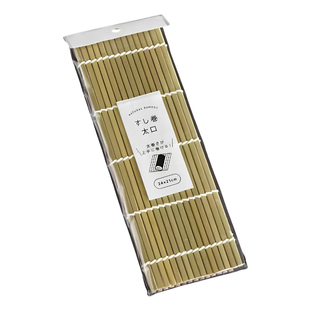 Tấm Tre Cuộn Sushi, Natural Bamboo, Sushi Rolling Mat (24 x 21cm) - MARUKI