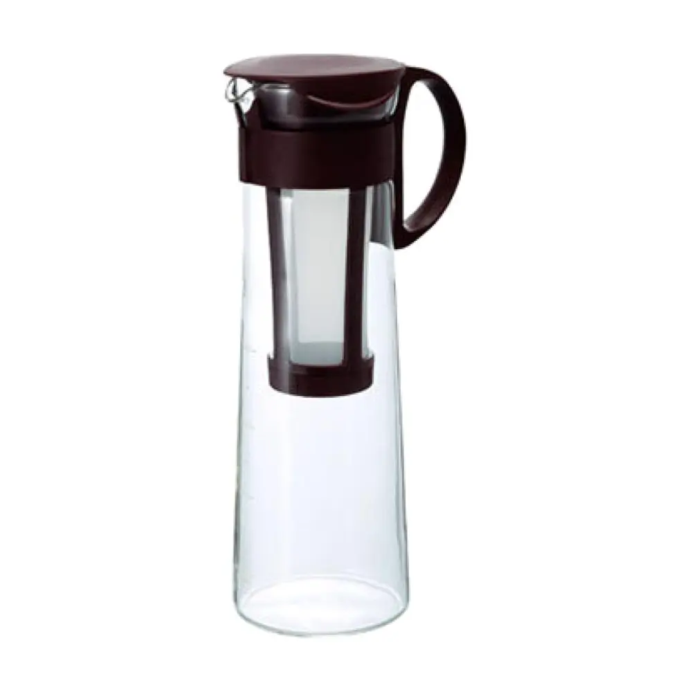Bình Thủy Tinh Pha Trà & Cà Phê Ủ Lạnh Nắp Nâu, "Mizudashi" Cold Brew Coffee Pot, 1L, MCPN-14-CBR (13.8 x 9.4 x 29.4cm) - HARIO