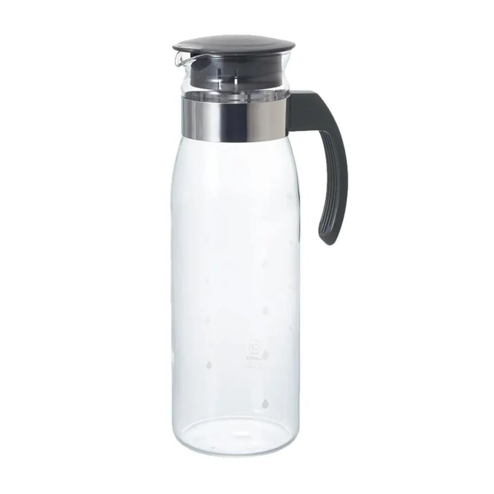 Bình Thủy Tinh Xám, Refrigerator Pot Slim, 1.4L, RPLN-14-CGR (13.5 x 9.2 x 28.8cm) - HARIO