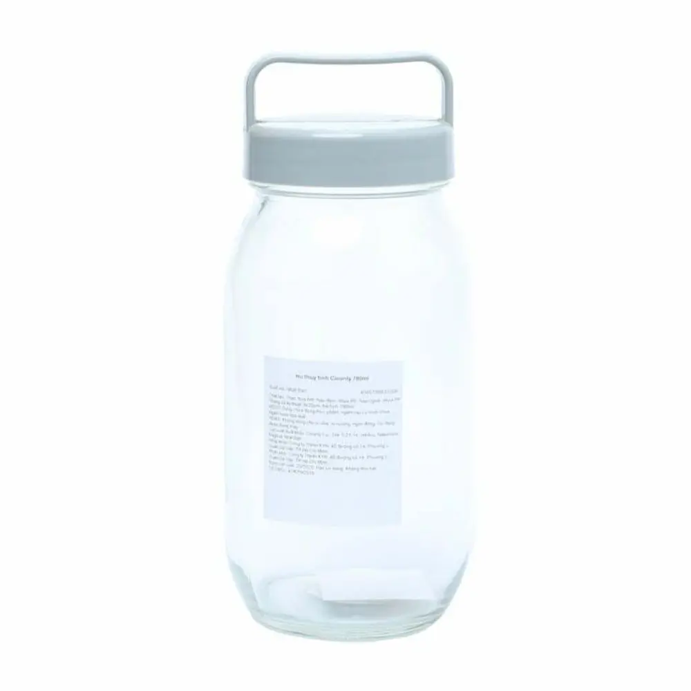 Hũ Thủy Tinh Nắp Quai Xách, Portable Glass Bottle (780ml) - CLEANLY