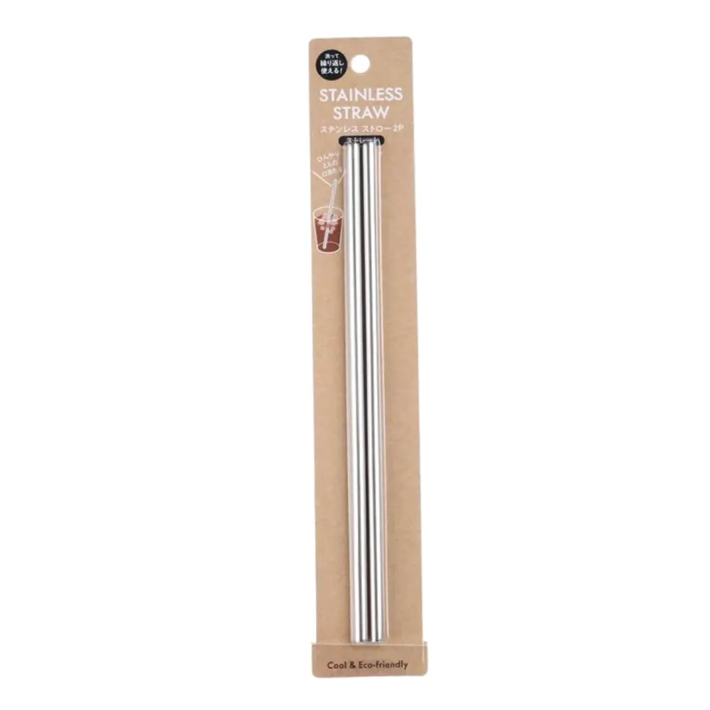 Ống Hút Inox Bảo Vệ Môi Trường, Stainless Straw, 2 Cái - ECHO METAL