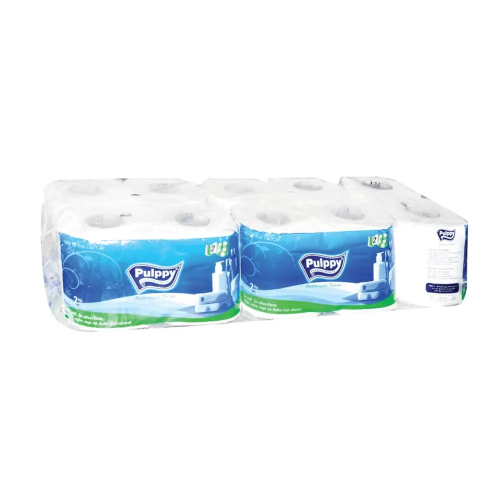 Giấy Vệ Sinh, Giấy Lụa 2 Lớp Cao Cấp, Premium Bathroom Tissue, 10 Cuộn (310m) - PULPPY