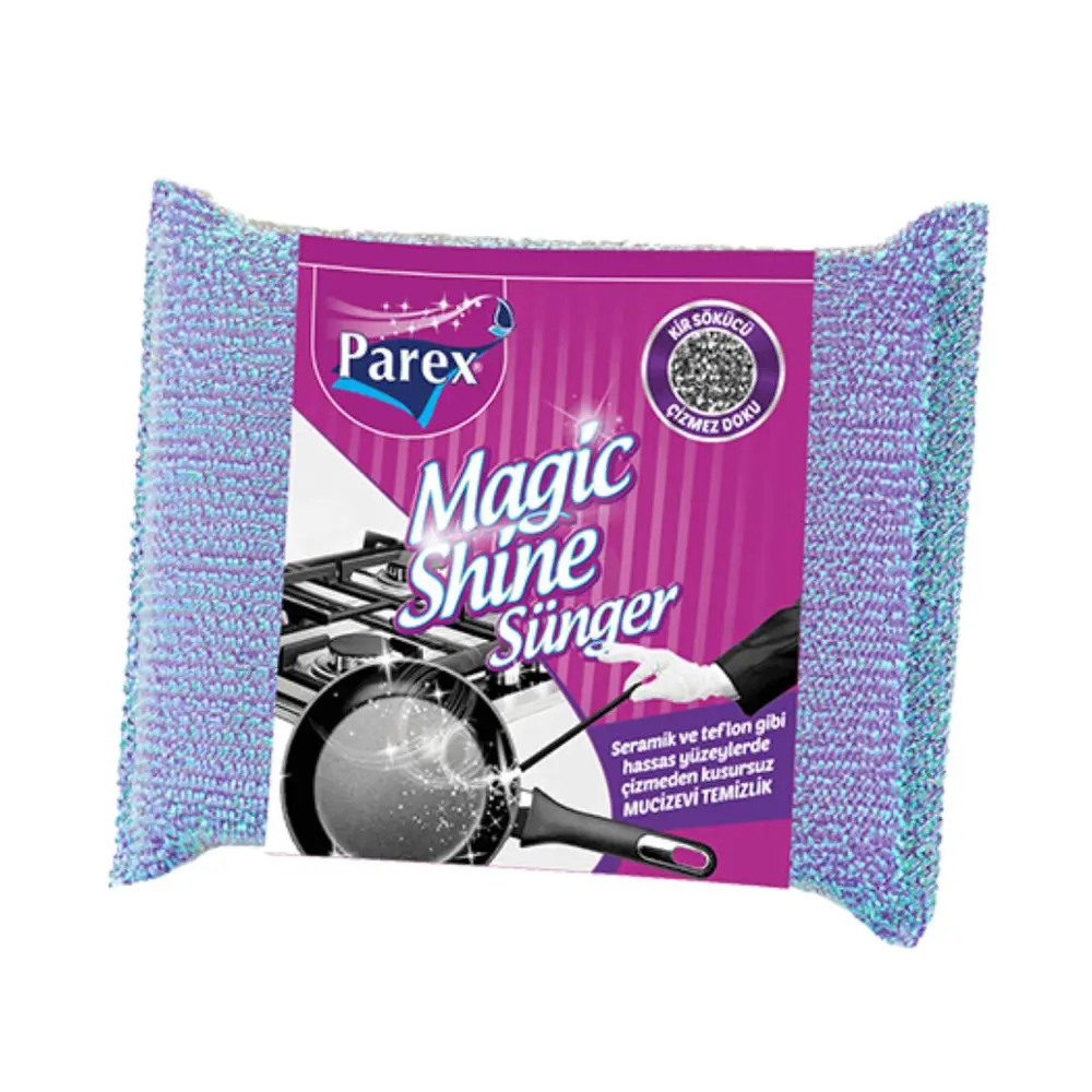 Miếng Rửa Chén Mặt Lưới Kim Tuyến Cao Cấp, Magic Shine Sponge - PAREX