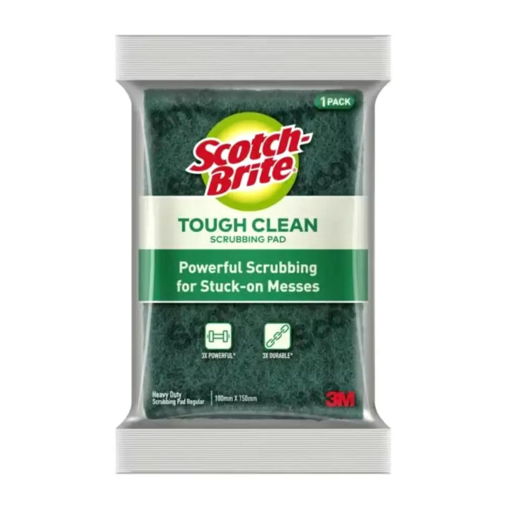 Cước Rửa Chén Có Mút, Scotch-Brite, Tough Clean Scrub Sponge (115 x 70mm) - 3M