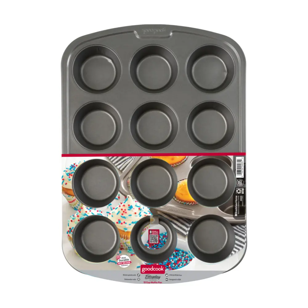 Khuôn Nướng Bánh Mini Chống Dính, Everyday, Nonstick 12 Cup Muffin Pan - GOOD COOK
