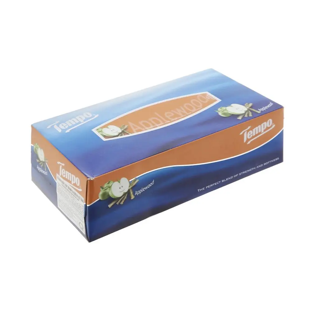 Khăn Giấy Hộp 4 Lớp Hương Gỗ Táo, Tissue Box, Apple Wood, 90 Tờ (160 x 195mm) - TEMPO