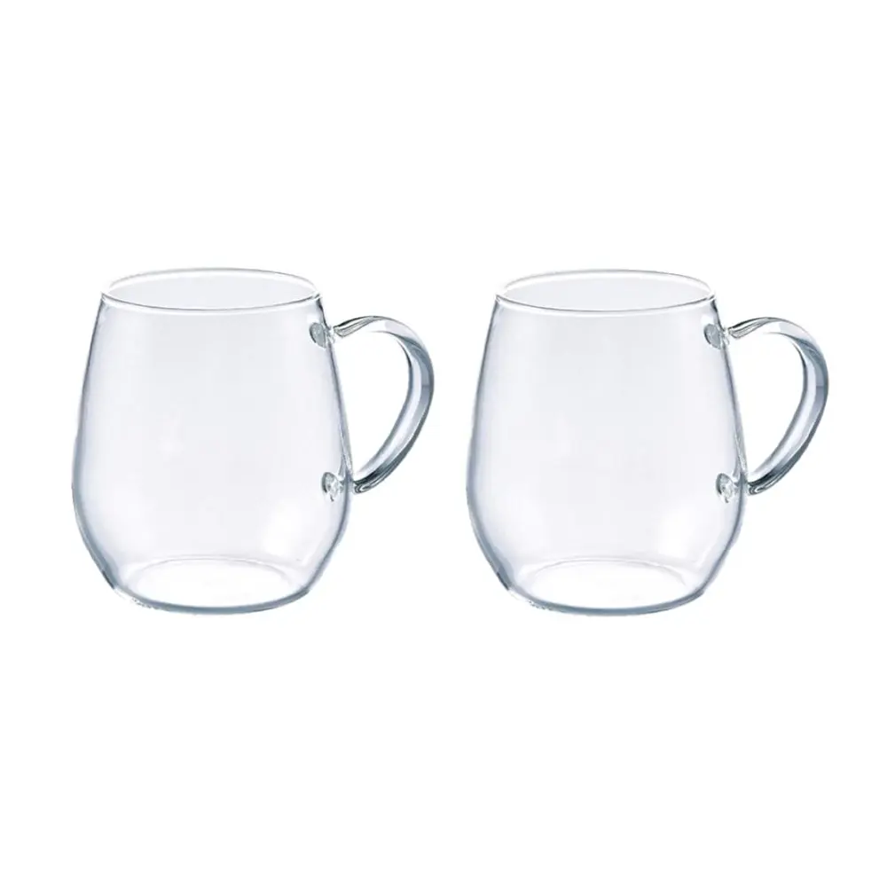 Ly Thủy Tinh Chịu Nhiệt, Round Mug, Hot & Ice, RDM-1824, 2 Cái (360ml) - HARIO