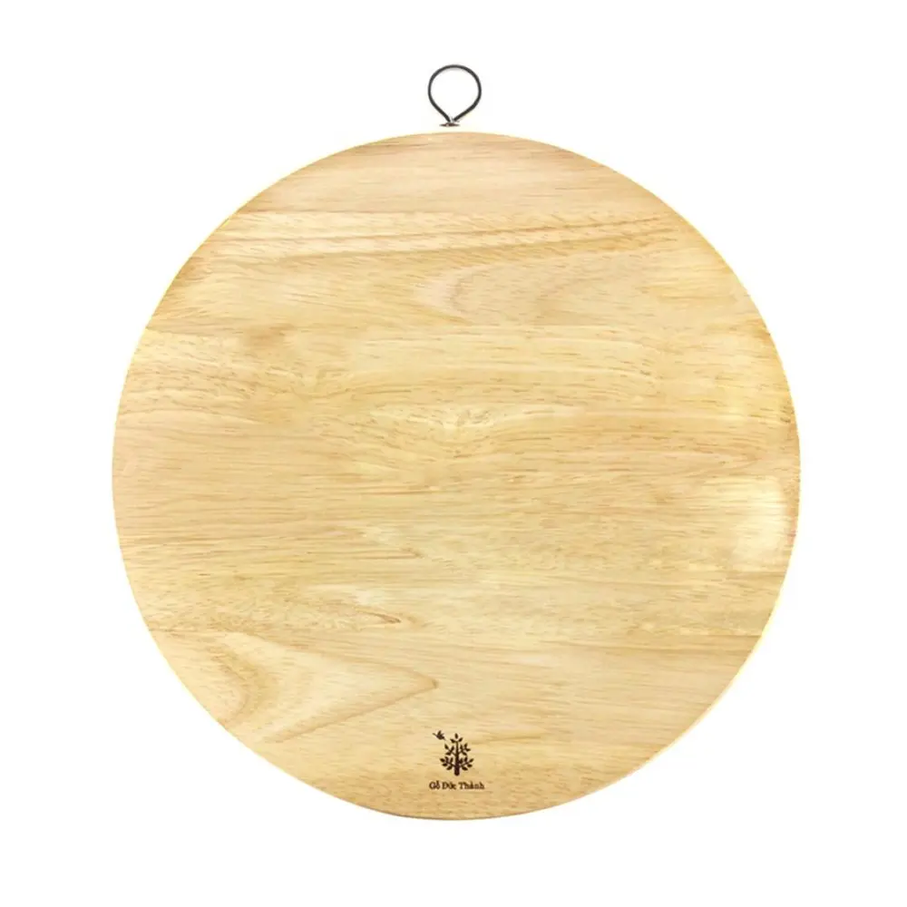Thớt Tròn Khoen Lớn, Round Wooden Cutting Board with Hook (29.5 x 29.5 x 1.8cm) - GO DUC THANH