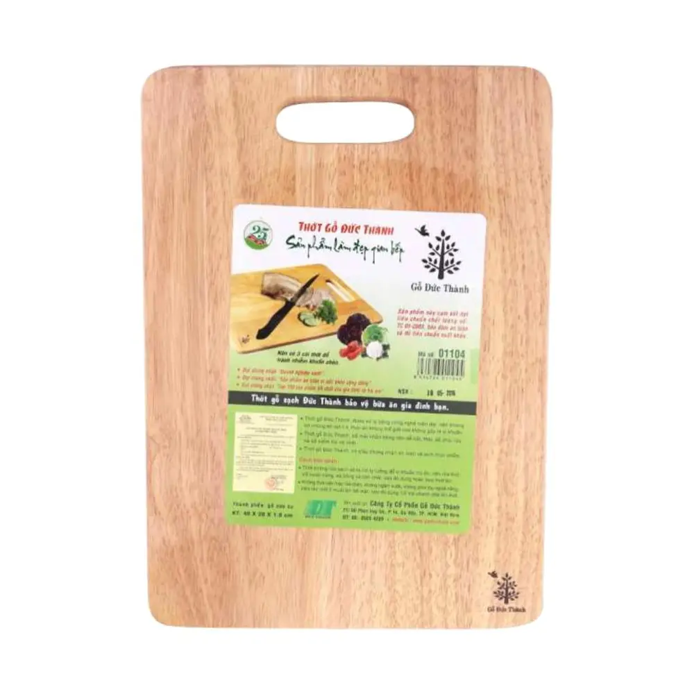 Thớt Chữ Nhật Lớn, Rectangular Wooden Cutting Board (39 x 28 x 1.8cm) - GO DUC THANH