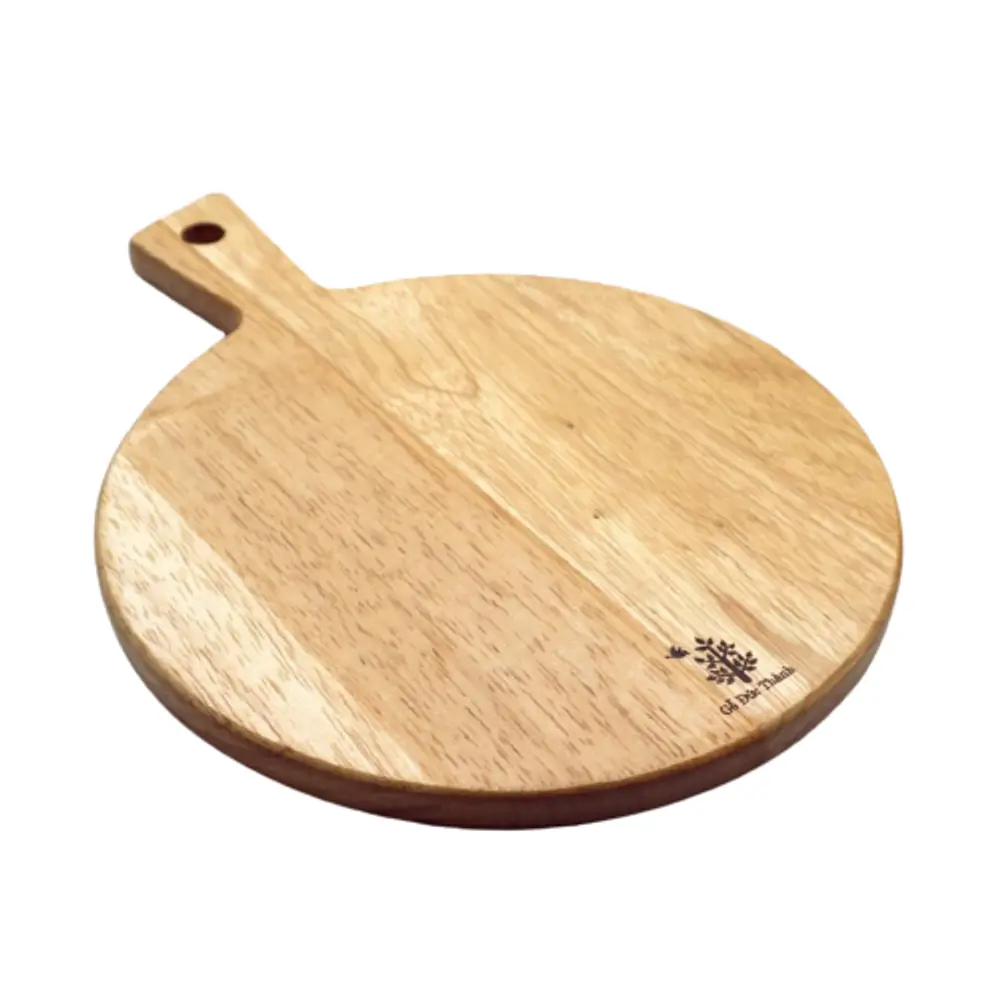 Thớt Tròn Quai Vát, Round Wooden Chopping Board with Handle  (29.5 x 22 x 1.5cm) - GO DUC THANH