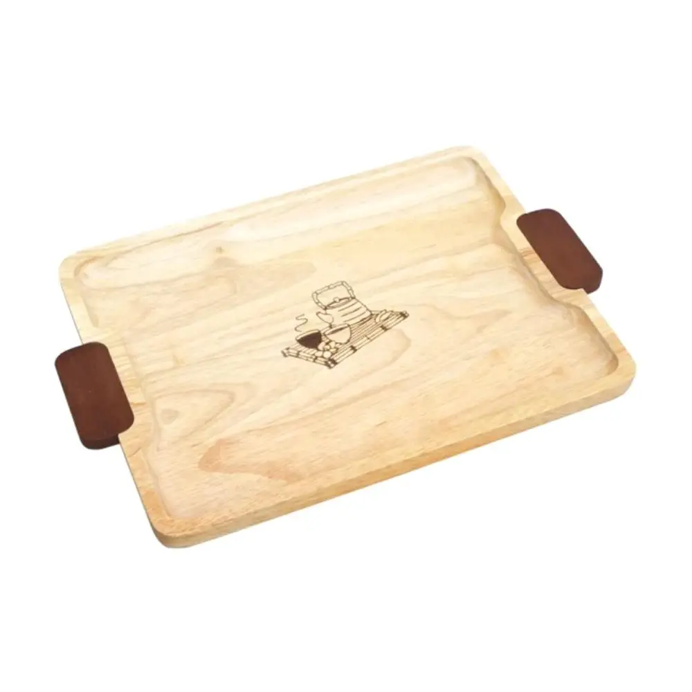 Khay Chữ Nhật Tay Cầm, Wooden Serving Tray with Handles (33 x 22 x 1.7cm) - GO DUC THANH