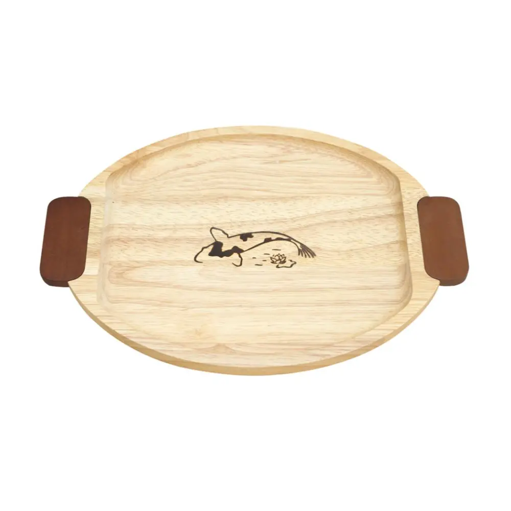 Khay Elip Tay Cầm, Wooden Serving Tray with Handles (30 x 20 x 1.7cm) - GO DUC THANH