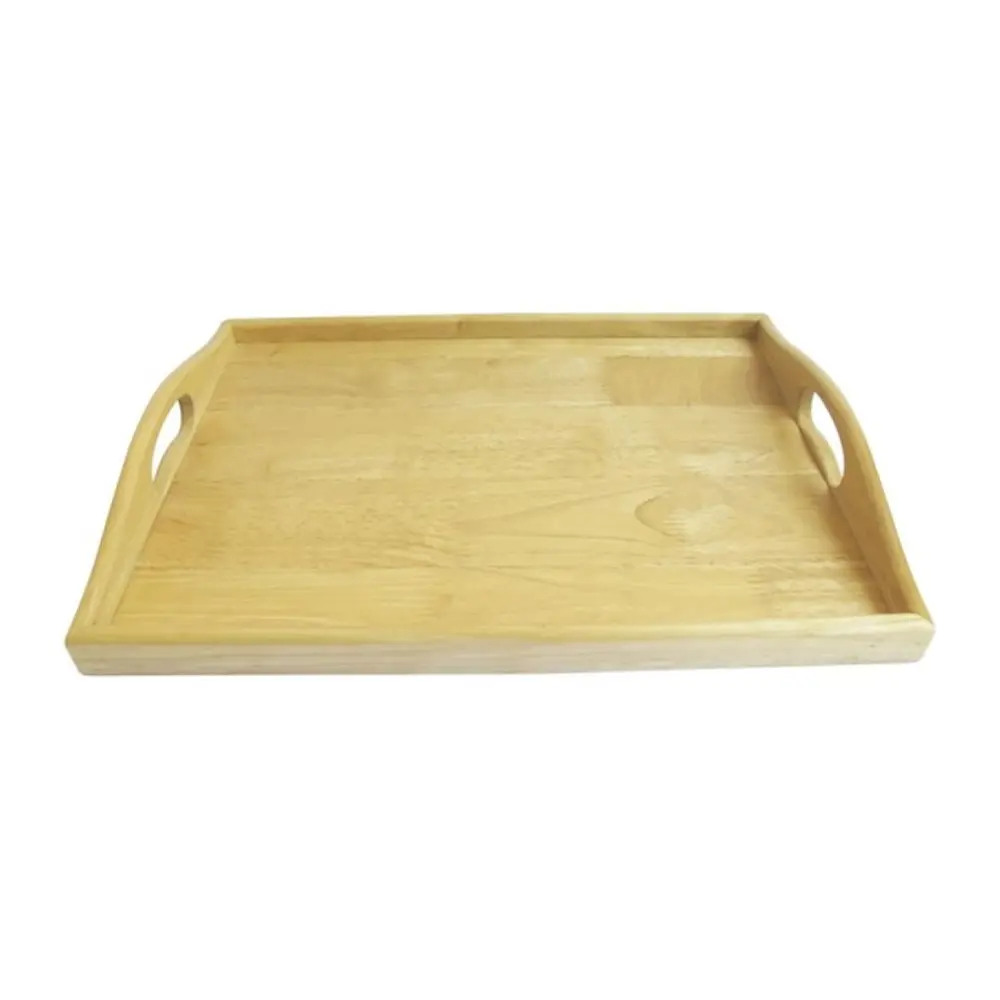 Khay Đáy Gỗ Nhỏ, Wooden Food Serving Tray (38 x 28 x 5cm) - GO DUC THANH