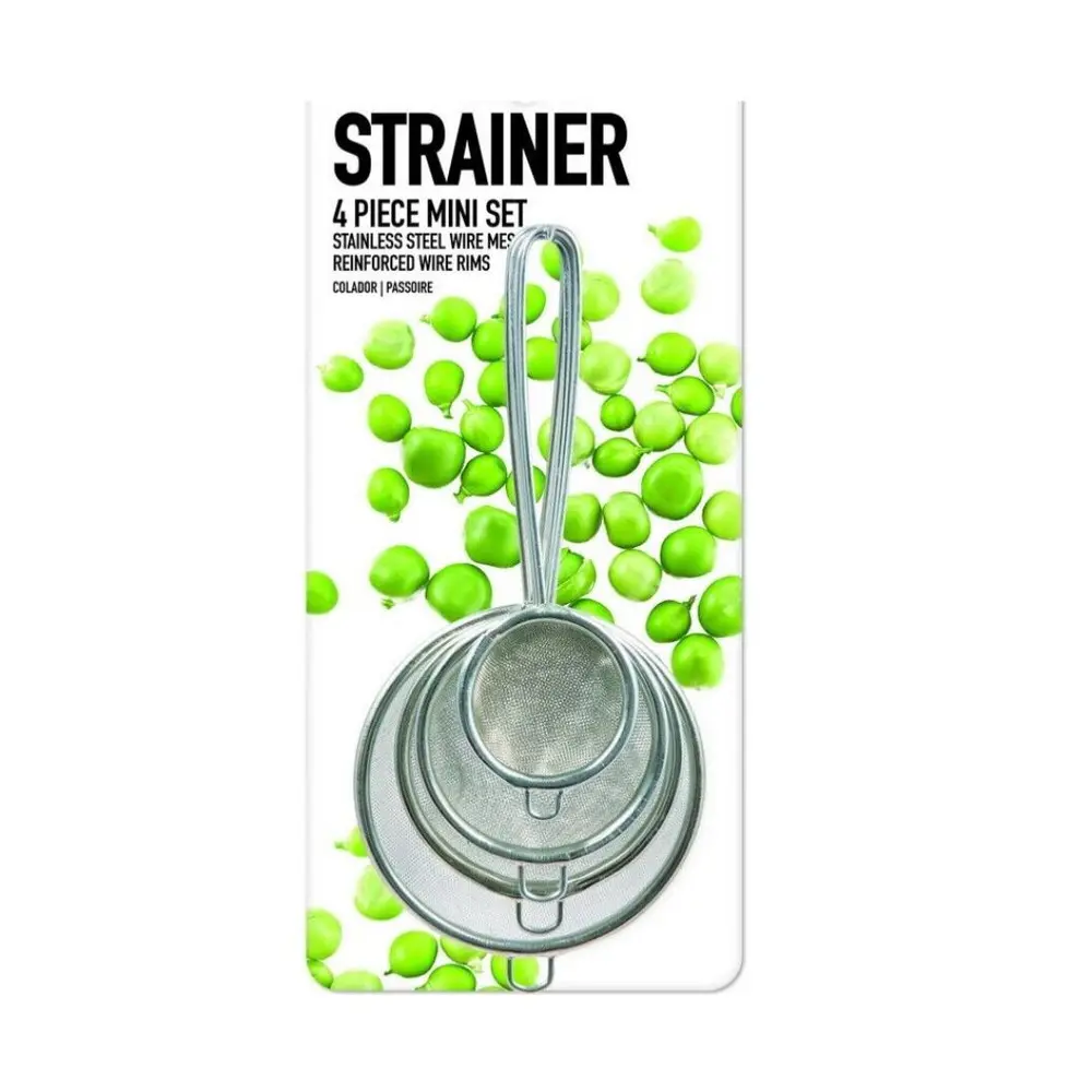 Bộ Rây, Lọc Thép, Stainless Steel Strainer, 4 Cái - UNCLE BILLS