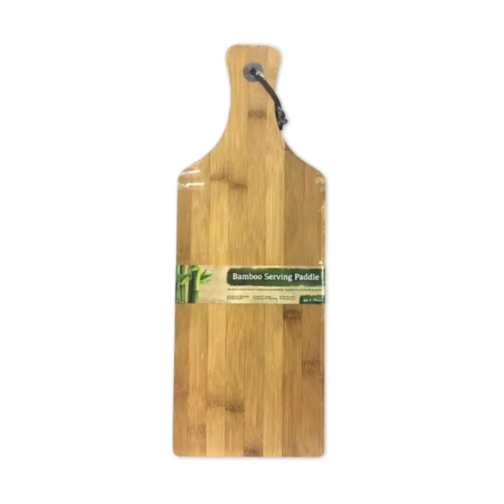 Khay Gỗ Đựng Đồ Ăn, Rectangular Bamboo Serving Paddle with Handle (44 x 16 x 1cm) - UNCLE BILLS