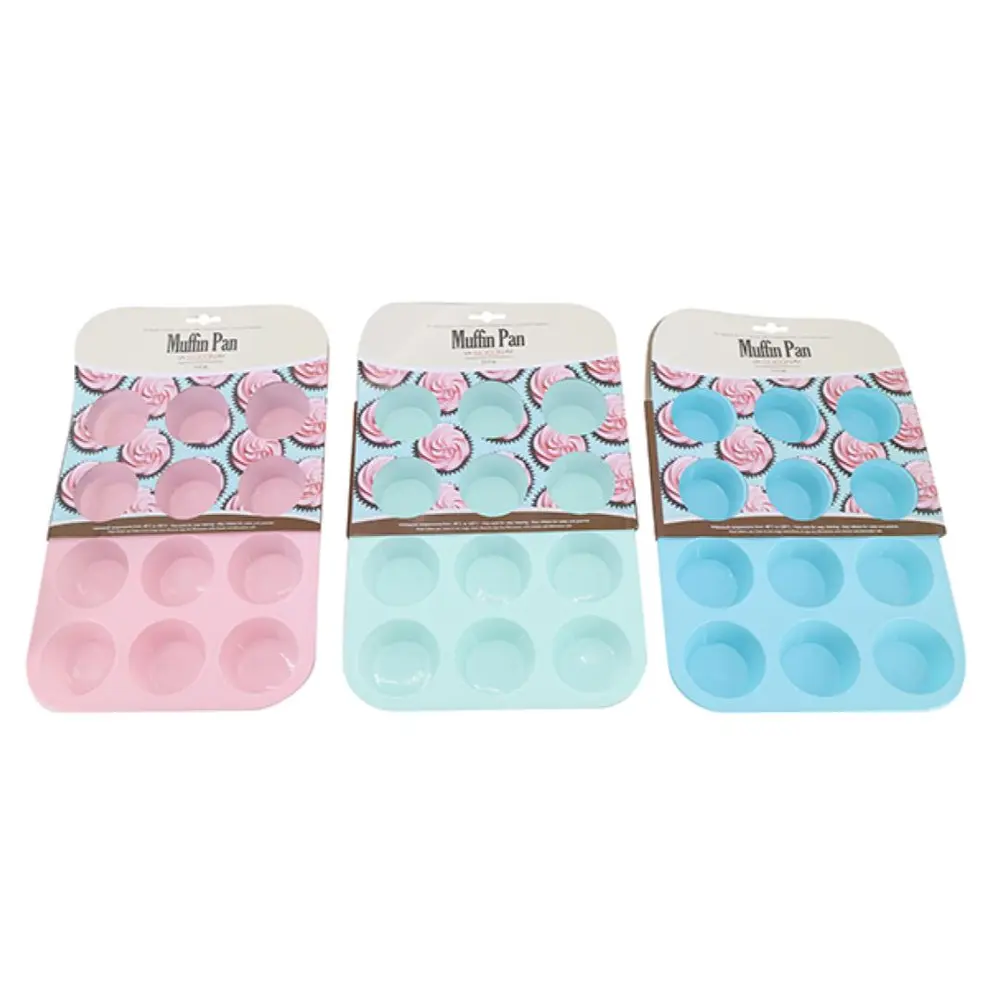 Khuôn Nướng Bánh Silicon, Silicon Muffin Pan, 12 Ô - UNCLE BILLS