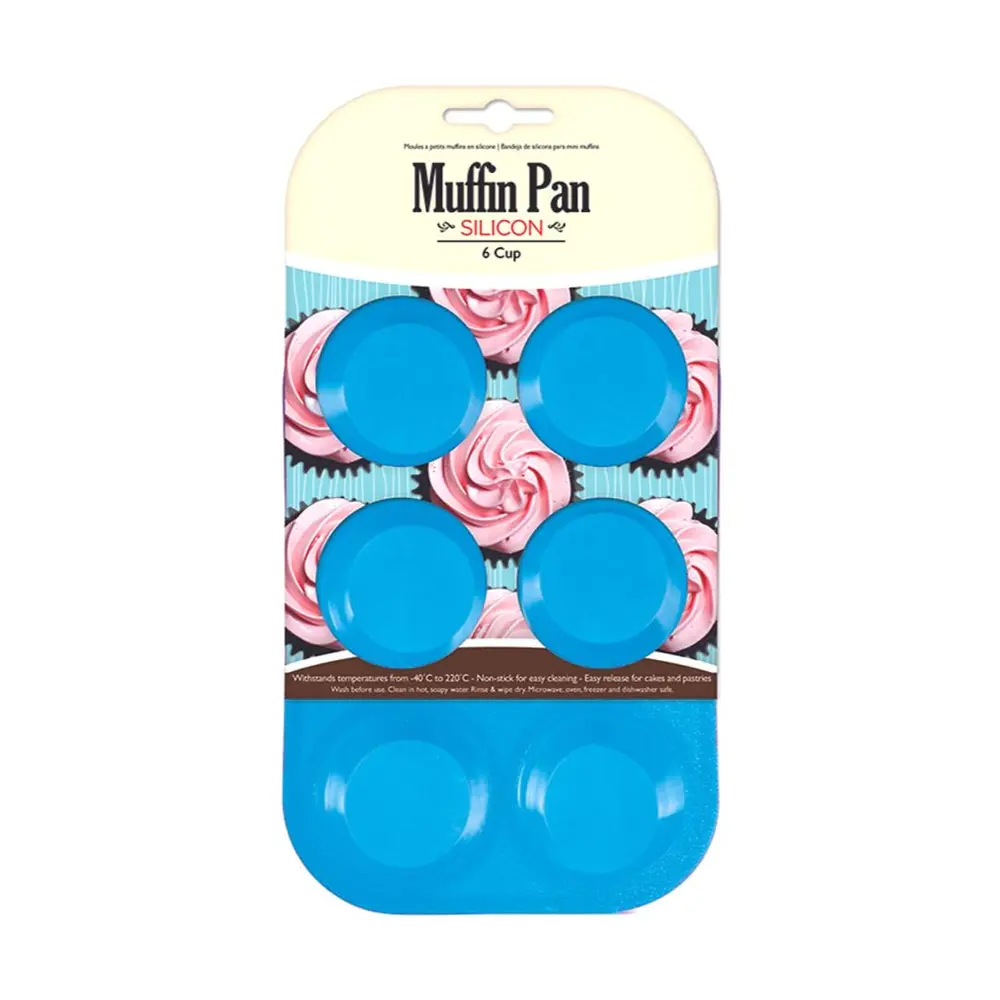 Khuôn Nướng Bánh Muffin Silicon, Silicon Muffin Pan, 6 Cái - UNCLE BILLS