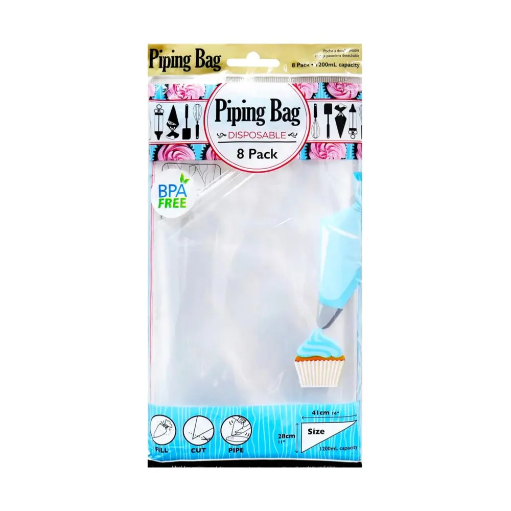 Túi Bắt Bông Kem, Disposable Piping Bag, 8 Cái (28 x 41cm) - UNCLE BILLS