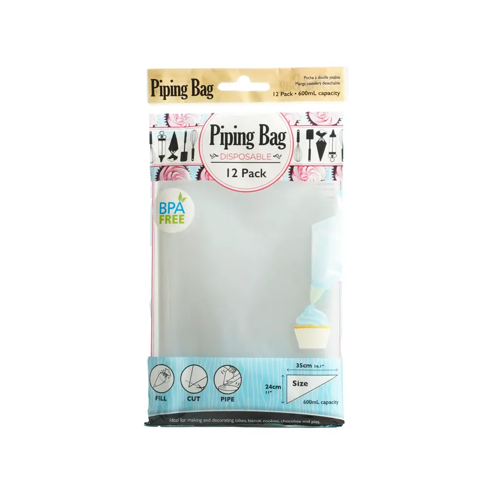 Túi Bắt Bông Kem, Disposable Piping Bag, 12 Cái (24 x 35cm) - UNCLE BILLS