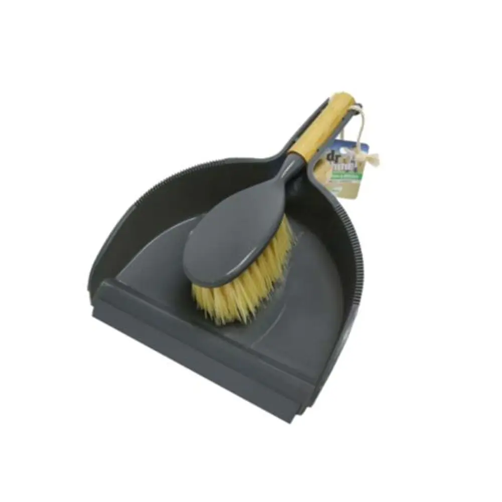 Bộ Bàn Chải Cán Tre & Ky Quét Bụi, Dustpan & Brush Set, Hand Broom with Bamboo Handle - UNCLE BILLS