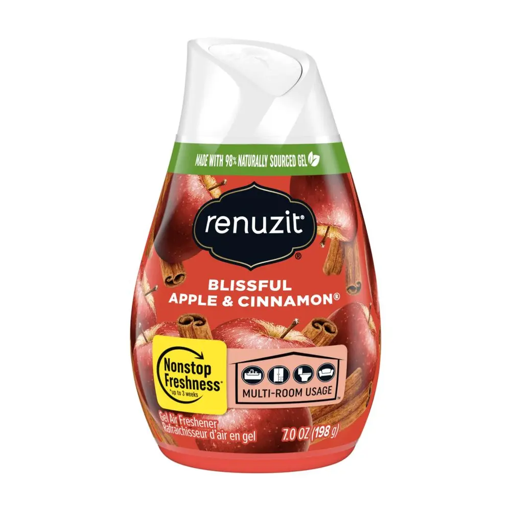Sáp Thơm Phòng Hương Táo & Quế, Gel Air Freshener, Blissful Apple & Cinnamon, 7 oz (198g) - RENUZIT
